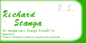 richard stanga business card